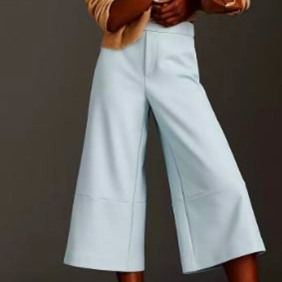 NWT Anthropologie Maeve Cropped Faux Leather Pant in Sz Large Petite MSRP $148 - Picture 1 of 12